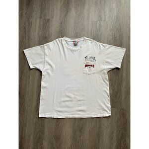 Vintage 90's Disney 101 Dalmatians Engine Co. 71 Pocket White Shirt Movie Promo